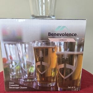 Gameday Beverage Glasses Set - Clear